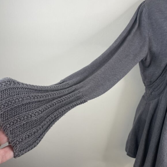 Vintage Y2K Long Line Cable Knit Cardigan Sweater Small Elena Vampire Layering - Picture 5 of 9